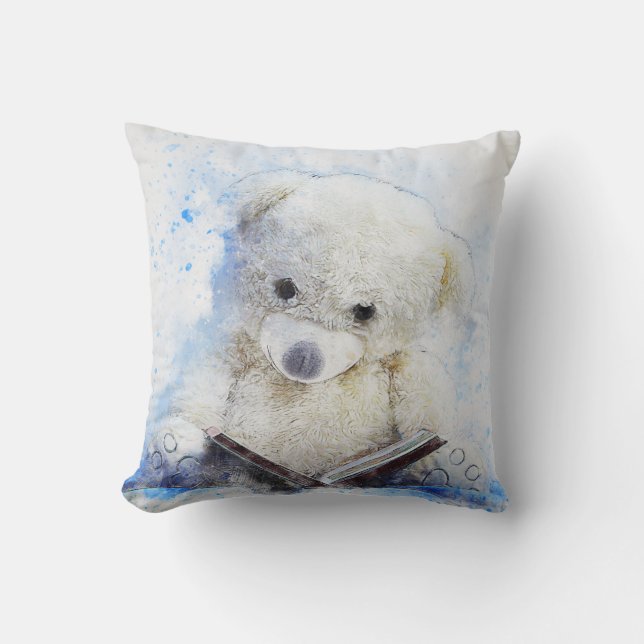 Teddy Bear Reading Cushion (Front)