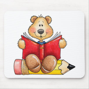 Teddy Bear Reading Mouse Mat