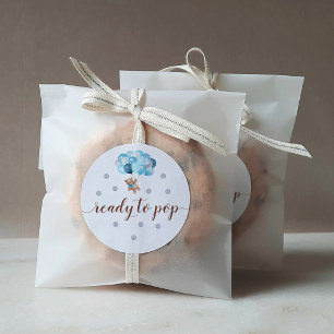 Teddy Bear Ready to Pop Favour Classic Round Sticker