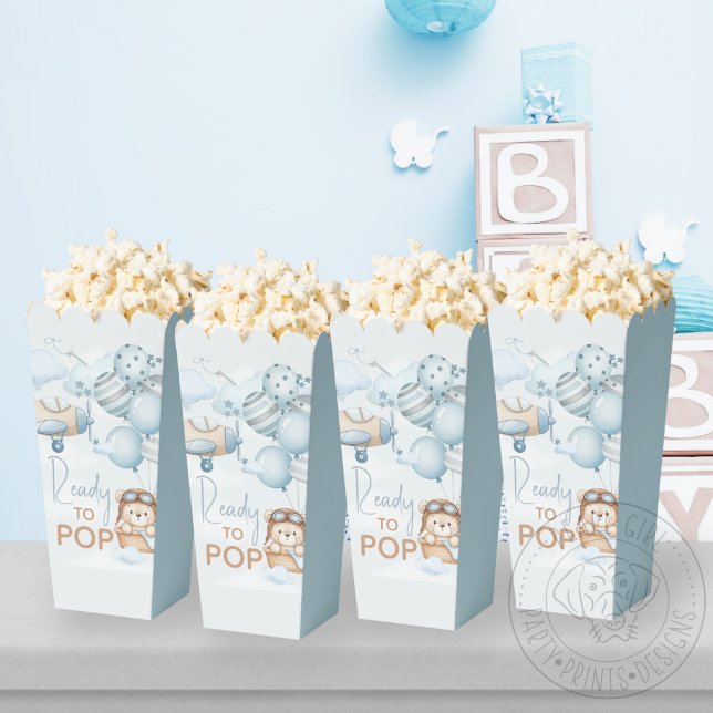 Teddy Bear Ready to Pop Popcorn Favour Box (Creator Uploaded)