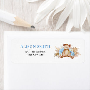Teddy Bear Return Address Label