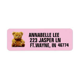 TEDDY BEAR RETURN ADDRESS LABELS