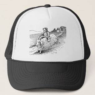 Teddy Bear Riding a Goat Trucker Hat