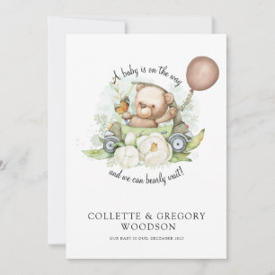 Teddy Bear Sage Brown Can Bearly Wait Pregnancy An Announcement