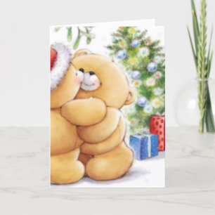 Teddy Bear Santa Holiday Card