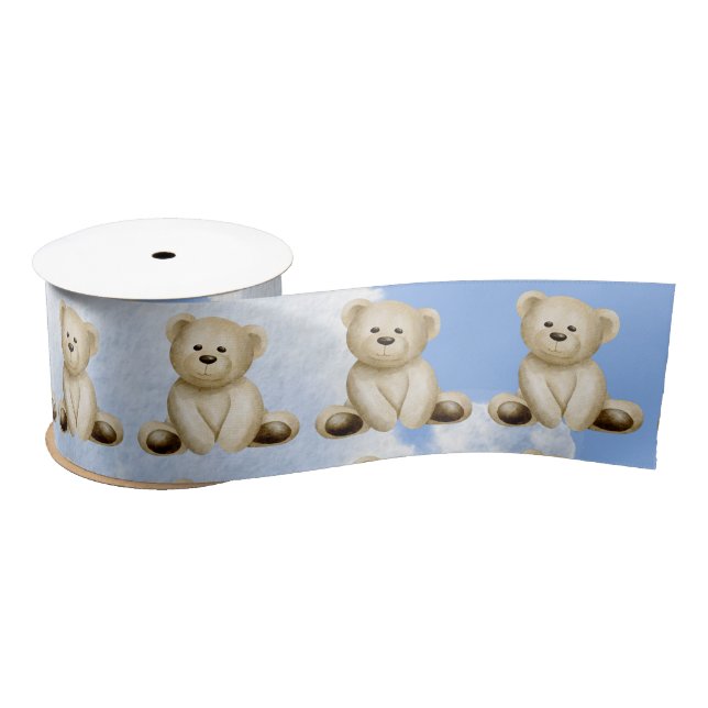 Teddy Bear Satin Ribbon (Spool)