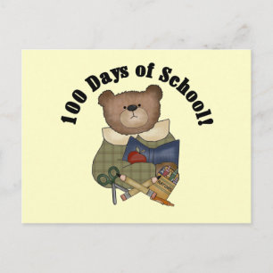 Teddy Bear School 100 Days Tshirts and Gifts Postcard