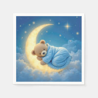 Teddy Bear Sleeping on a Moon