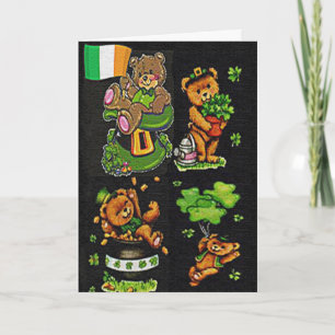 Teddy Bear St. Patrick's Day Collection Card