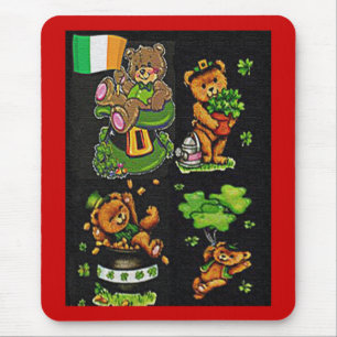 Teddy Bear St. Patrick's Day Collection Mouse Mat