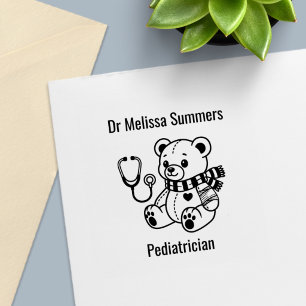Teddy Bear Stethoscope Doctor Paediatrician Self-inking Stamp