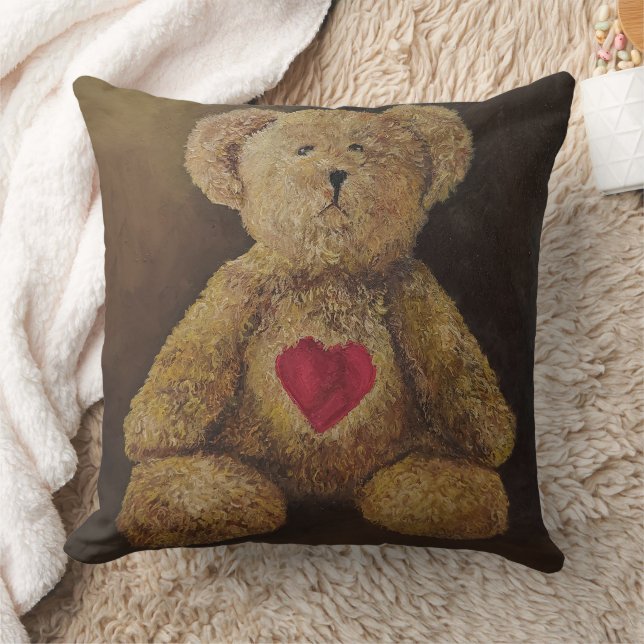 Teddy Bear Still Life Painting Pillow  (Blanket)
