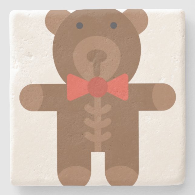 teddy bear stone coaster (Front)