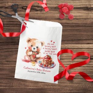 Teddy Bear Strawberry Pancake Brunch Baby Shower Favour Bags