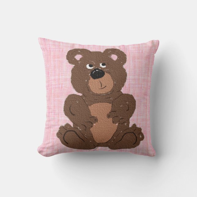 Teddy Bear T Pink Cushion (Front)