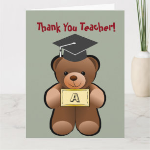 Teddy Bear Teacher Thank you Card