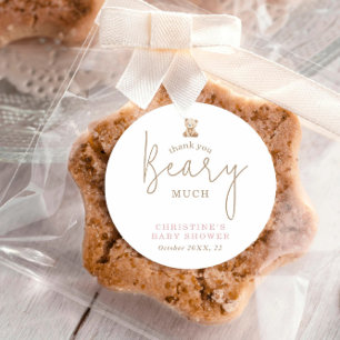 Teddy Bear Thank You Baby Shower Classic Round Sticker
