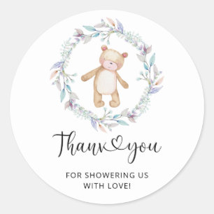Teddy Bear thank you   Classic Round Sticker