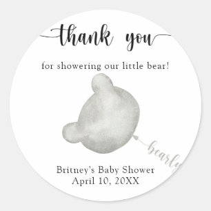 Teddy bear thank you classic round sticker