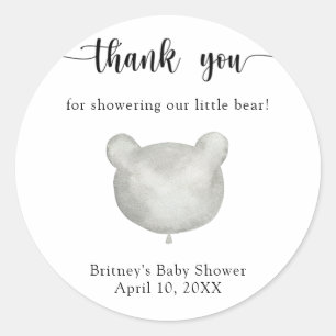 Teddy bear thank you classic round sticker