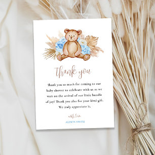 Teddy Bear Thank You Custom card
