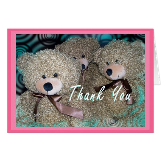Teddy Bear Thank You- customise any occasion Card