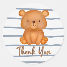 Teddy Bear Thank You Sticker