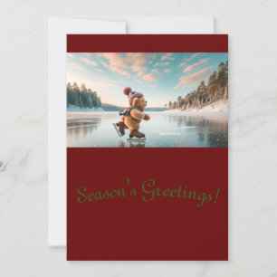 Teddy Bear Themed Christmas Card