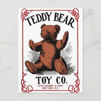 teddy bear toy postcard