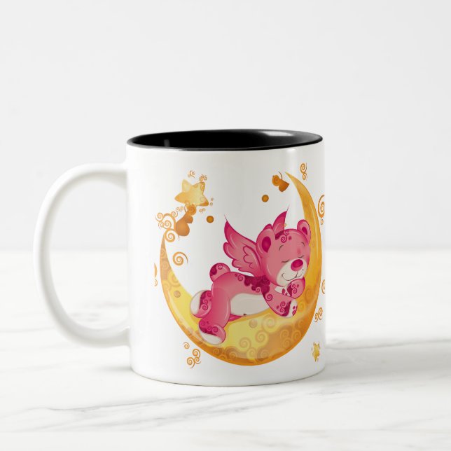 teddy bear Two-Tone coffee mug (Left)