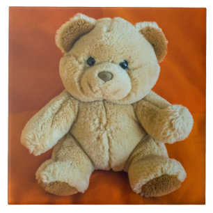 Teddy bear up close ceramic tile