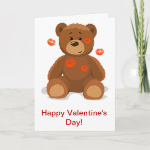 Teddy Bear Valentine Holiday Card