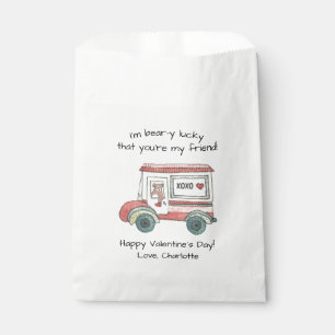 Teddy Bear Valentine Mail Truck Favour Bags