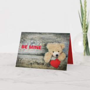 TEDDY BEAR VALENTINE'S DAY CARD