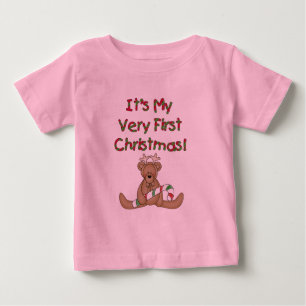 Teddy Bear Very First Christmas Baby T-Shirt