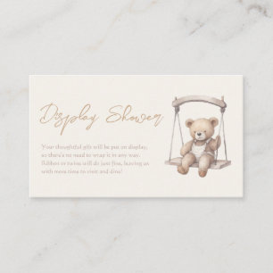 Teddy Bear Vintage Display Shower Card