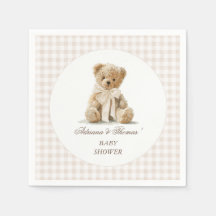Teddy Bear Vintage Gingham Baby Shower