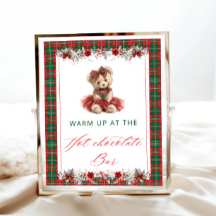 Teddy Bear Warm up at the Hot Chocolate Bar Poster