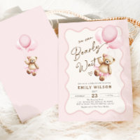 Teddy Bear We Can Bearly Wait Baby Girl Shower