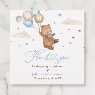 Teddy Bear We Can Bearly Wait Baby Shower Decor Favour Tags