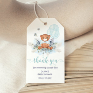 Teddy Bear We Can Bearly Wait Baby Shower Decor Gift Tags