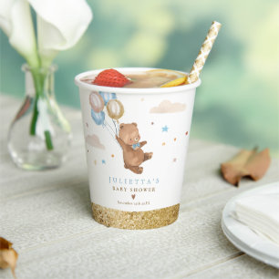 Teddy Bear We Can Bearly Wait Baby Shower Decor  Paper Cups