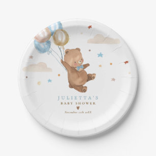 Teddy Bear We Can Bearly Wait Baby Shower Decor Paper Plate