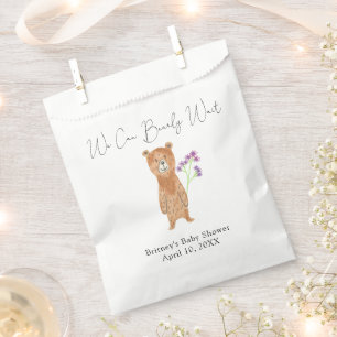 Teddy bear - we can bearly wait favour bags
