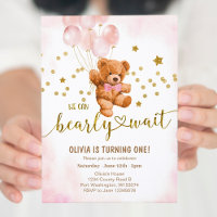Teddy Bear We Can Bearly Wait Sweet Birthday