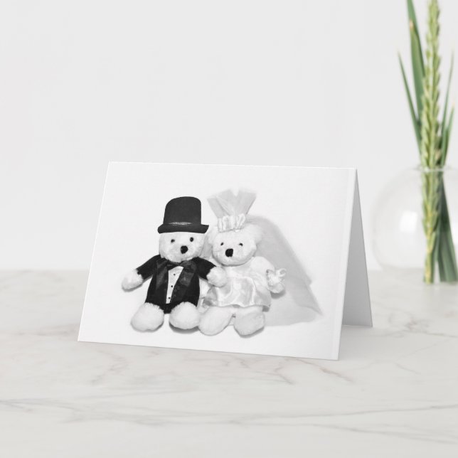 Teddy Bear Wedding Card (Front)