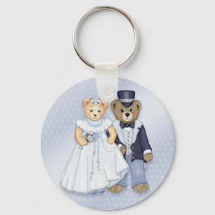 Teddy Bear Wedding - Customise Key Ring