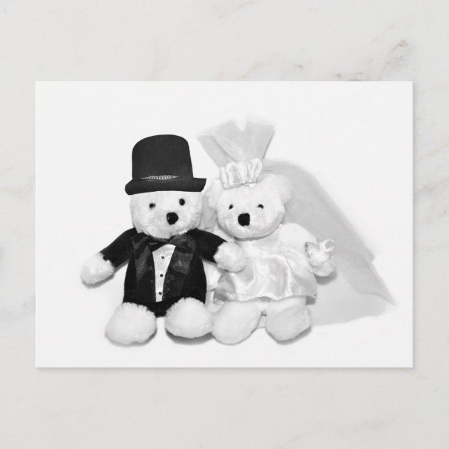Teddy Bear Wedding Postcard (Front)