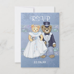 Teddy Bear Wedding RSVP-ver 2 RSVP Card