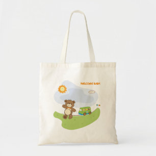 Teddy Bear Welcome Baby Nursery Design Tote Bag